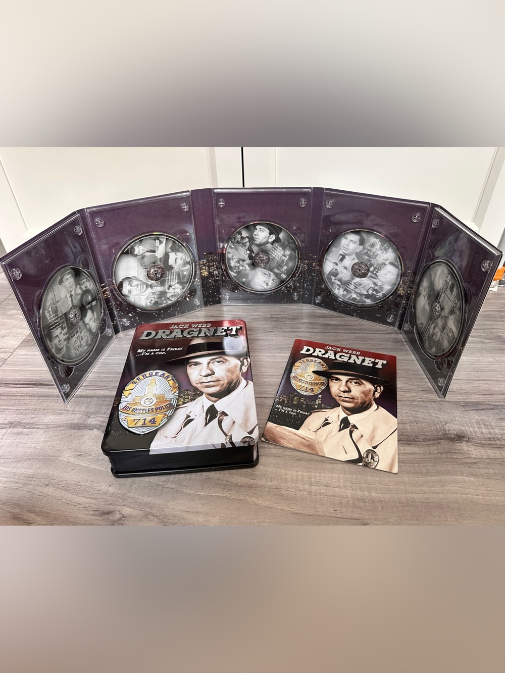 Jack Webb Dragnet 5 DVD Collector’s Tin Set | 25 Episodes | Bonus Booklet